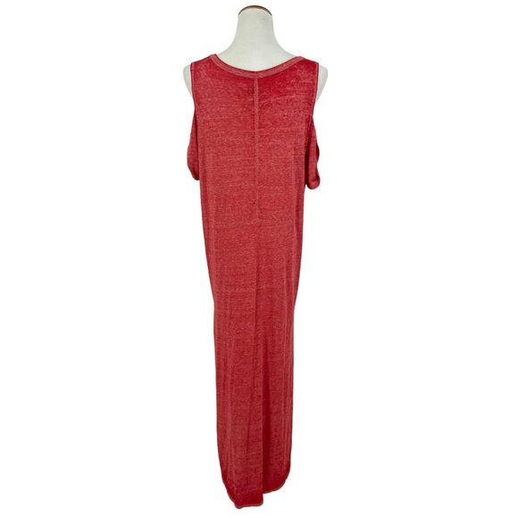NWT Free People Casual Cold Shoulder Side Slits Relaxed Boho Jersey Maxi Dress - Picture 10 of 16
